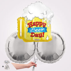 Happy Birthday Beer Shape Foil Balloon Bouquet