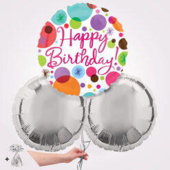 Happy Birthday Polka Dots Foil Balloon Bouquet