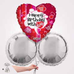 Happy Birthday With Love Foil Balloon Bouquet