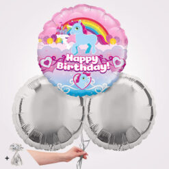 Rainbow Birthday Unicorn Foil Balloon Bouquet