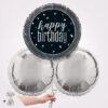 Black Glitz Birthday Foil Balloon Bouquet