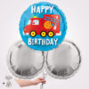 Happy Birthday Firetruck Foil Balloon Bouquet