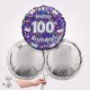 100th Birthday Streamers Foil Balloon Bouquet