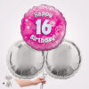 16th Happy Birthday Pink Foil Balloon Bouquet