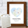 2 Hearts Map Wedding Gift Set 4