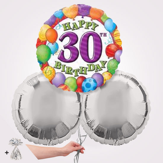 30th Birthday Foil Balloon Bouquet