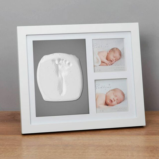 3.5 x 3.5 - Bambino Double Photo Frame Clay Print Kit