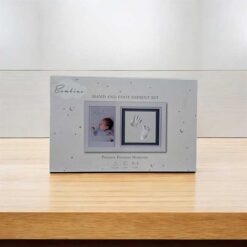 4x6 - Bambino White Photo Frame Hand & Foot Clay Print Kit