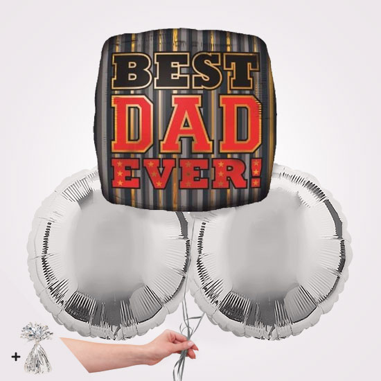 Best Dad Ever Foil Balloon Bouquet