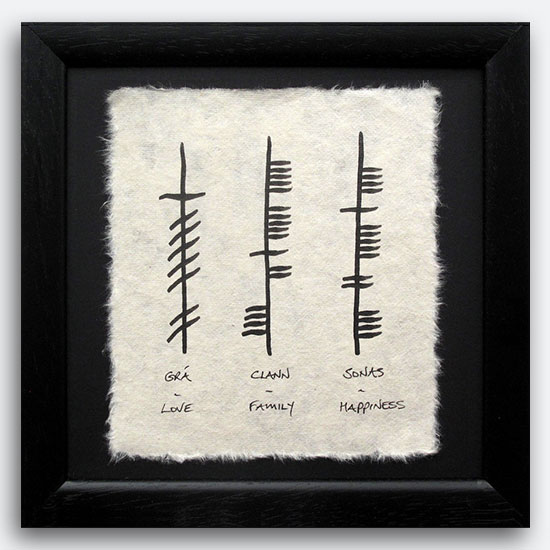 Love Family Happiness Ogham Small