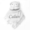 Personalised baby comforter white
