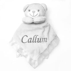 Personalised baby comforter white