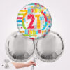 21st Happy Birthday Unisex Foil Balloon Bouquet