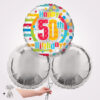 50th Happy Birthday Unisex Foil Balloon Bouquet