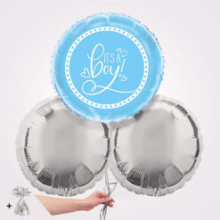 Its a Boy Blue Foil Balloon Bouquet