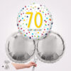 70th Happy Birthday Confetti Foil Balloon Bouquet