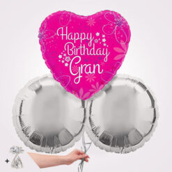 Happy Birthday Grandma Heart Foil Balloon Bouquet