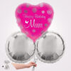 Happy Birthday Mum Heart Foil Balloon Bouquet