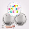 Happy Birthday Sister Confetti Foil Balloon Bouquet