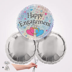Happy Engagement Hearts & Ring Foil Balloon Bouquet