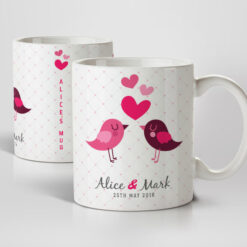love birds his and her mugs