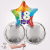 18th Candles Star Shaped Birthday Balloon Bouquet