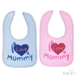 “I Love Mummy” Cotton Bib