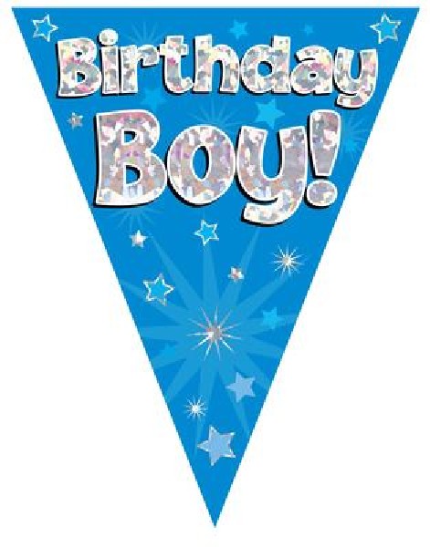 3.9M Birthday Blue Party Bunting