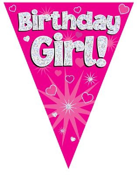 3.9M Birthday Girl Party Bunting
