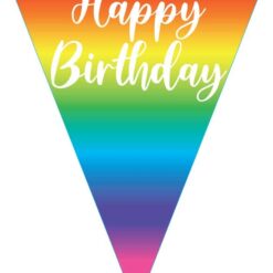 3.9M Rainbow Birthday Party Bunting