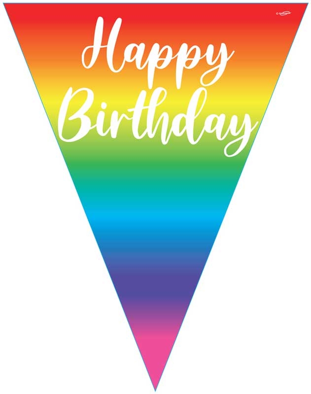 3.9M Rainbow Birthday Party Bunting