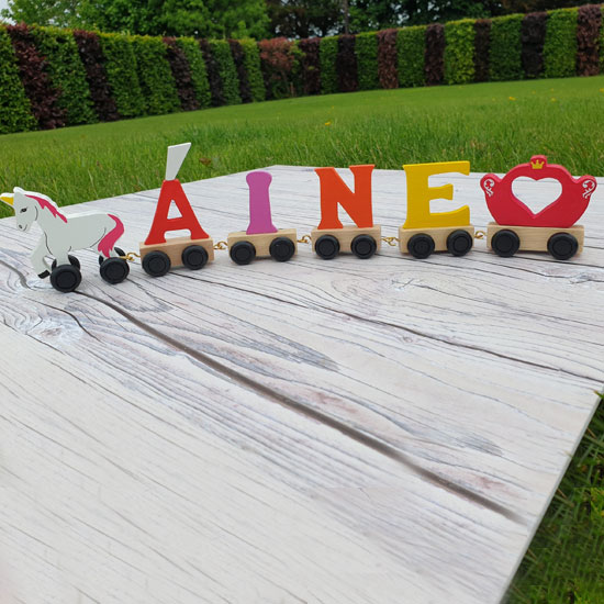 Personalised Wooden Train Name