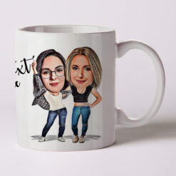 2 Gals Caricature mugs