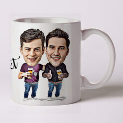 2 Guys Caricature 2 mugs
