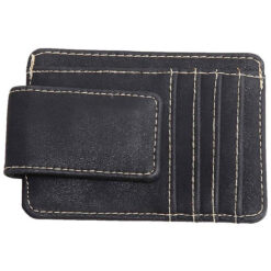 Mad Man Black Money Clip with Card Slots and Note Holder
