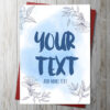 your own text card blue