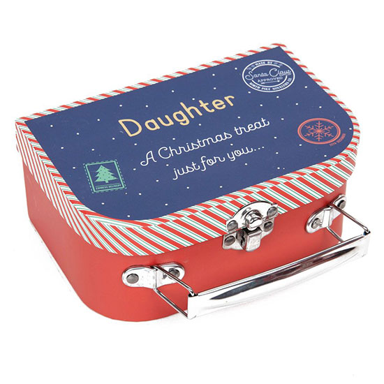 Daughter A Christmas Treat Just For You Suitcase Gift Box