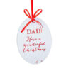 Dad- Mirror Oval Hanging Christmas Decoration