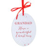 Grandad- Mirror Oval Hanging Christmas Decoration