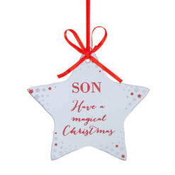 Son- Mirror Star Shaped Hanging Christmas Decoration