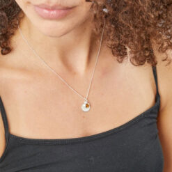 November Birthstone and engravable disc necklace
