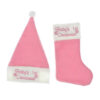 Pink & White Baby's First Christmas Hat & Stocking Gift Set