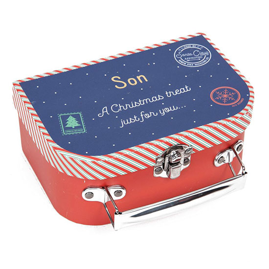 Son A Christmas Treat Just For You Suitcase Gift Box