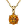 November birthstone Orange-Citrine-stone set into 9ct yellow gold
