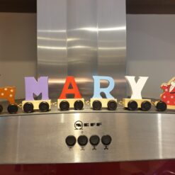 Reindeer and Santa Sleigh Personalised Wooden Train