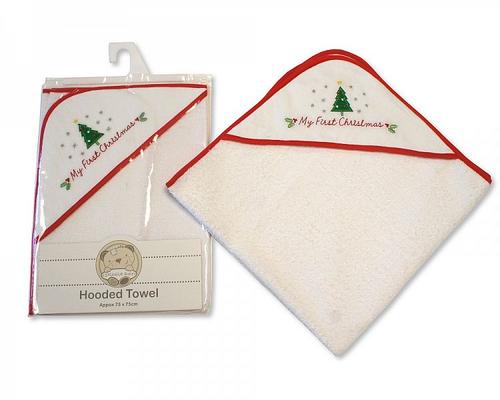 Baby Hooded Towel - My First Christmas