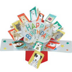 Happy Birthday Pop Up Card (Dogs)