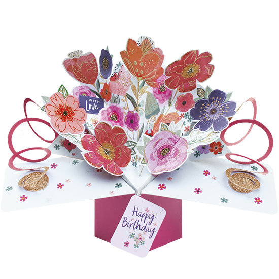 Happy Birthday Pop Up Card (New Pansies)