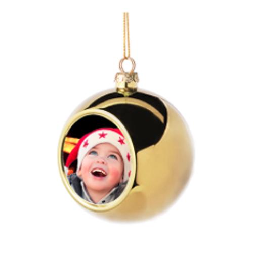Personalised Gold Christmas Bauble