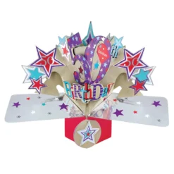 50th Birthday Pop Up Card (Star)